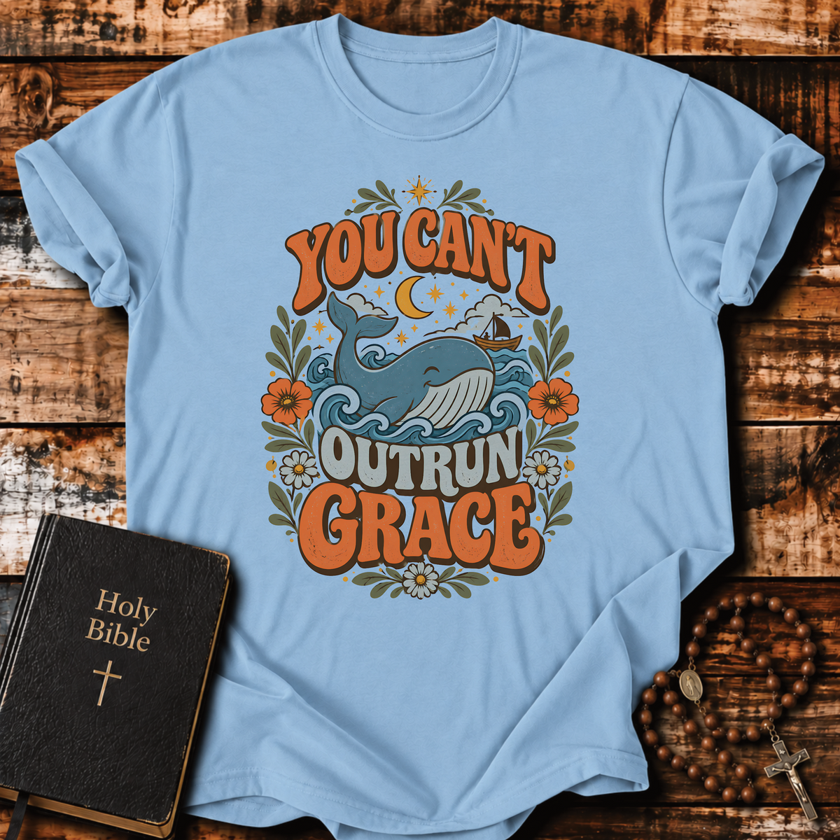 You Can't Outrun Grace Whale T-Shirt