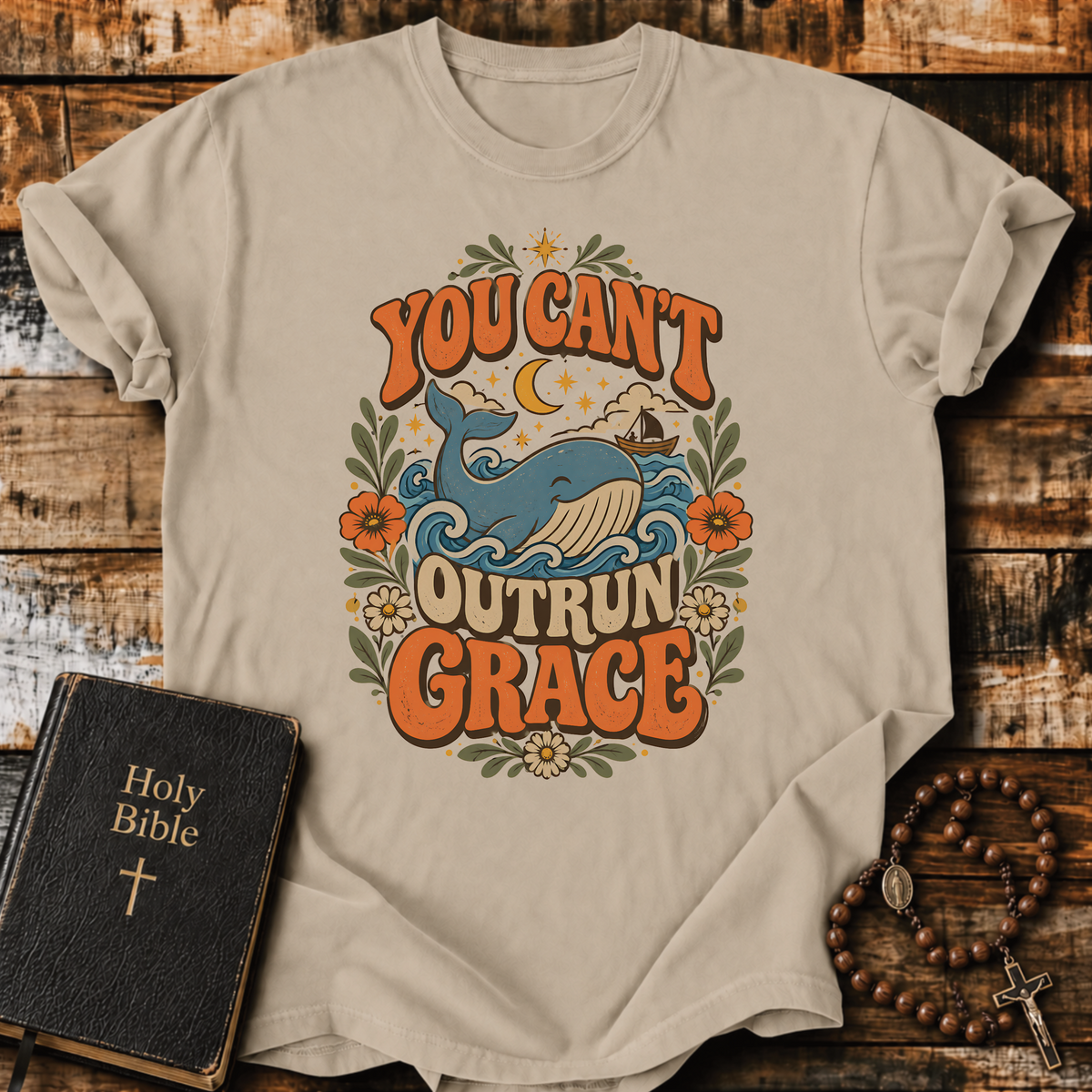 You Can't Outrun Grace Whale T-Shirt