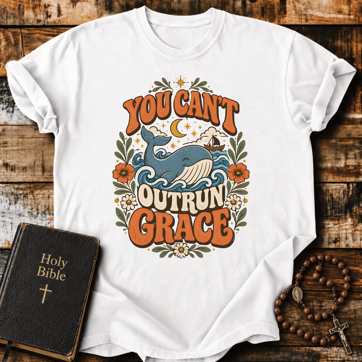 You Can't Outrun Grace Whale T-Shirt