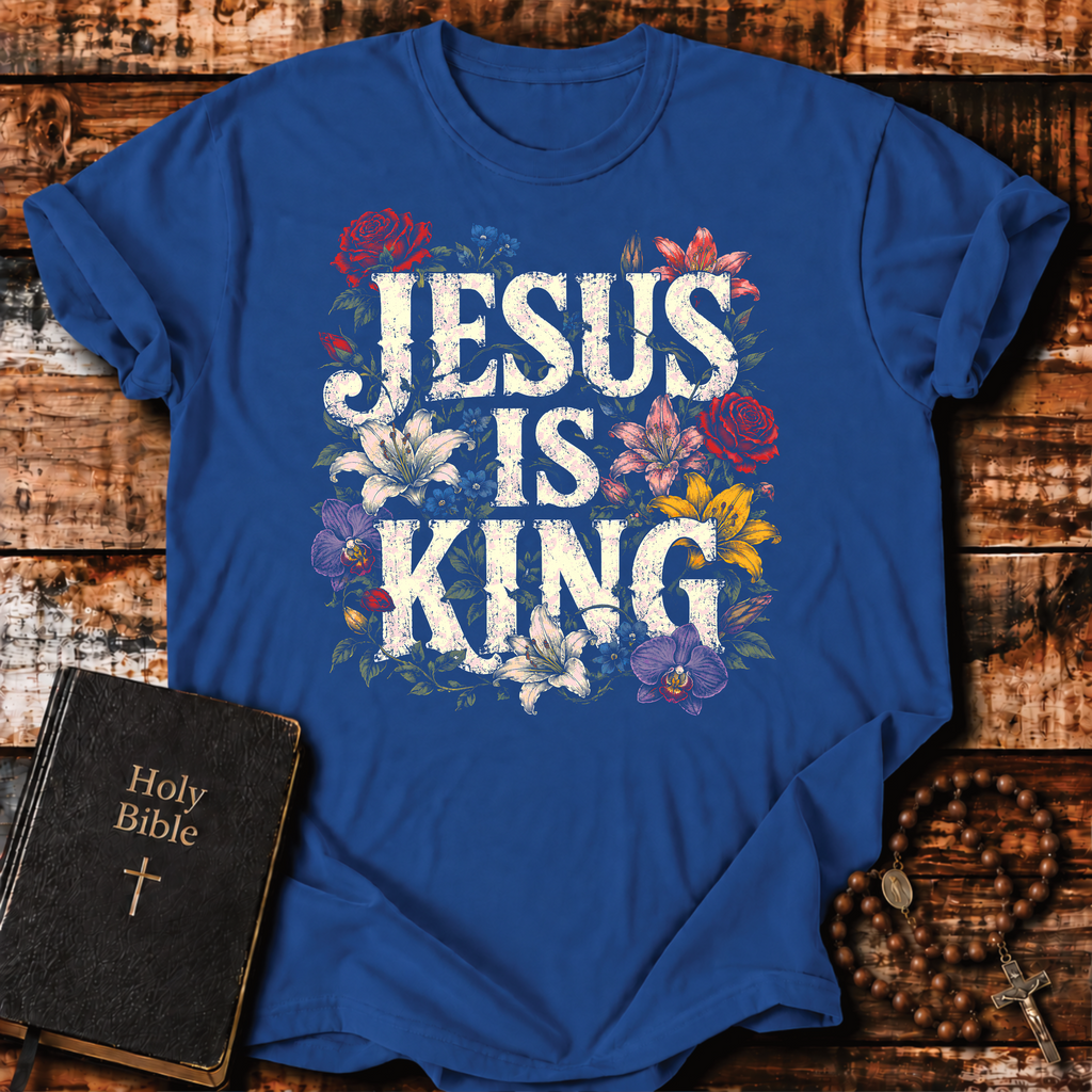Jesus Is King Floral T-Shirt