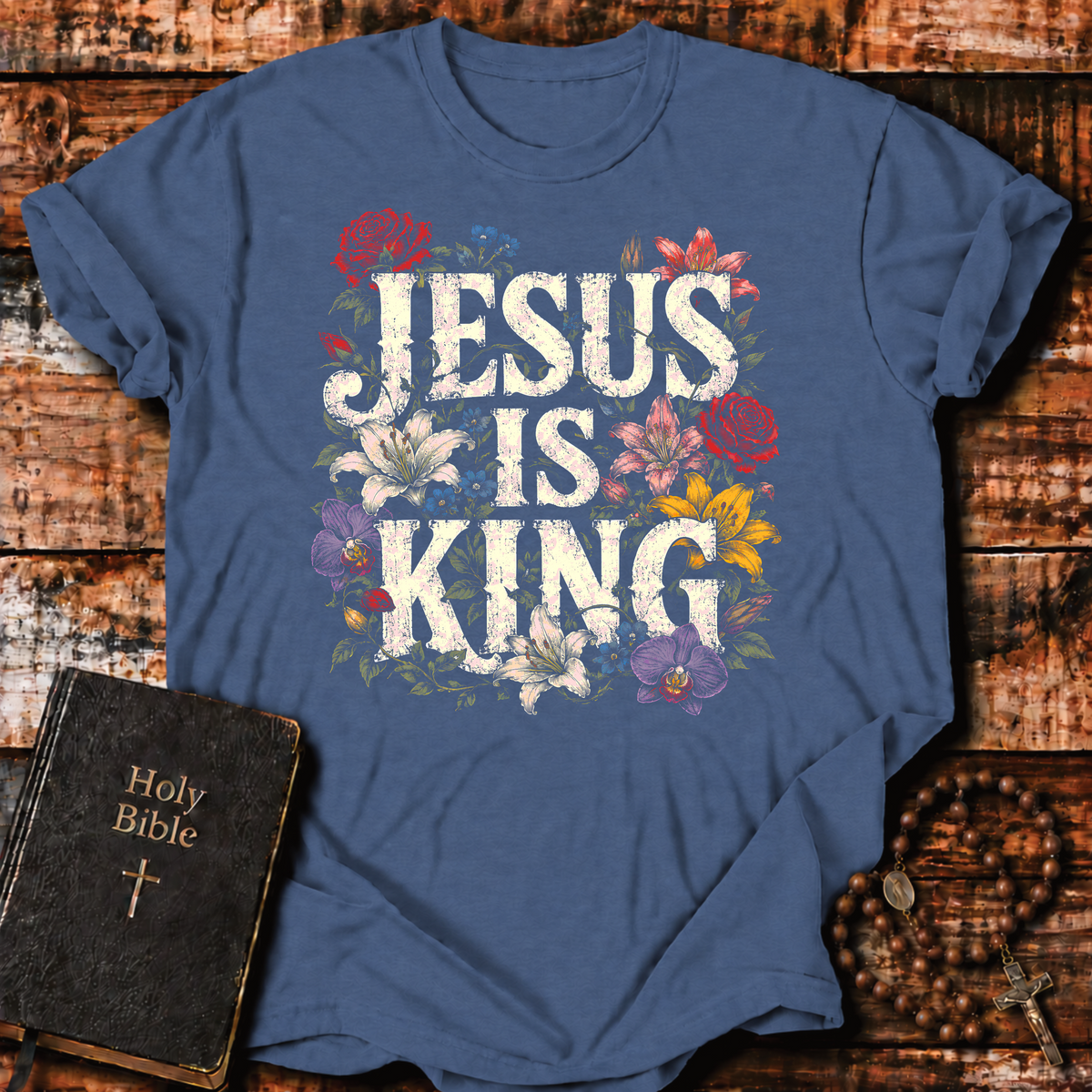 Jesus Is King Floral T-Shirt