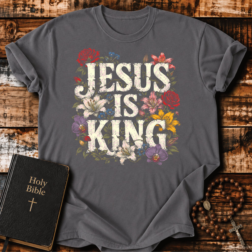 Jesus Is King Floral T-Shirt