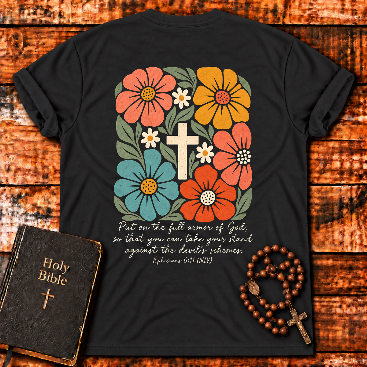 Floral Cross T‑Shirt