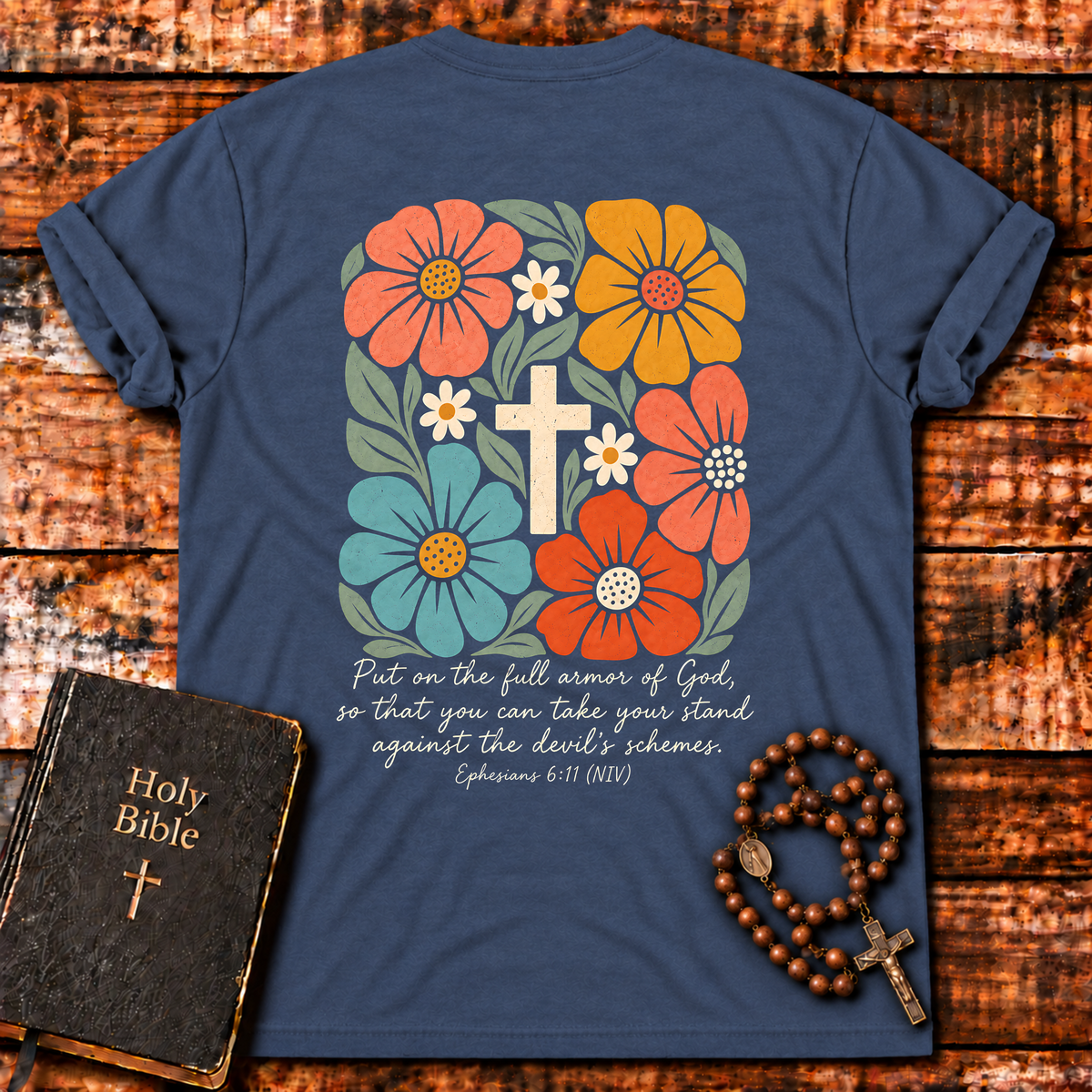 Floral Cross T‑Shirt