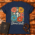 Deus Vult Floral Cross T-Shirt