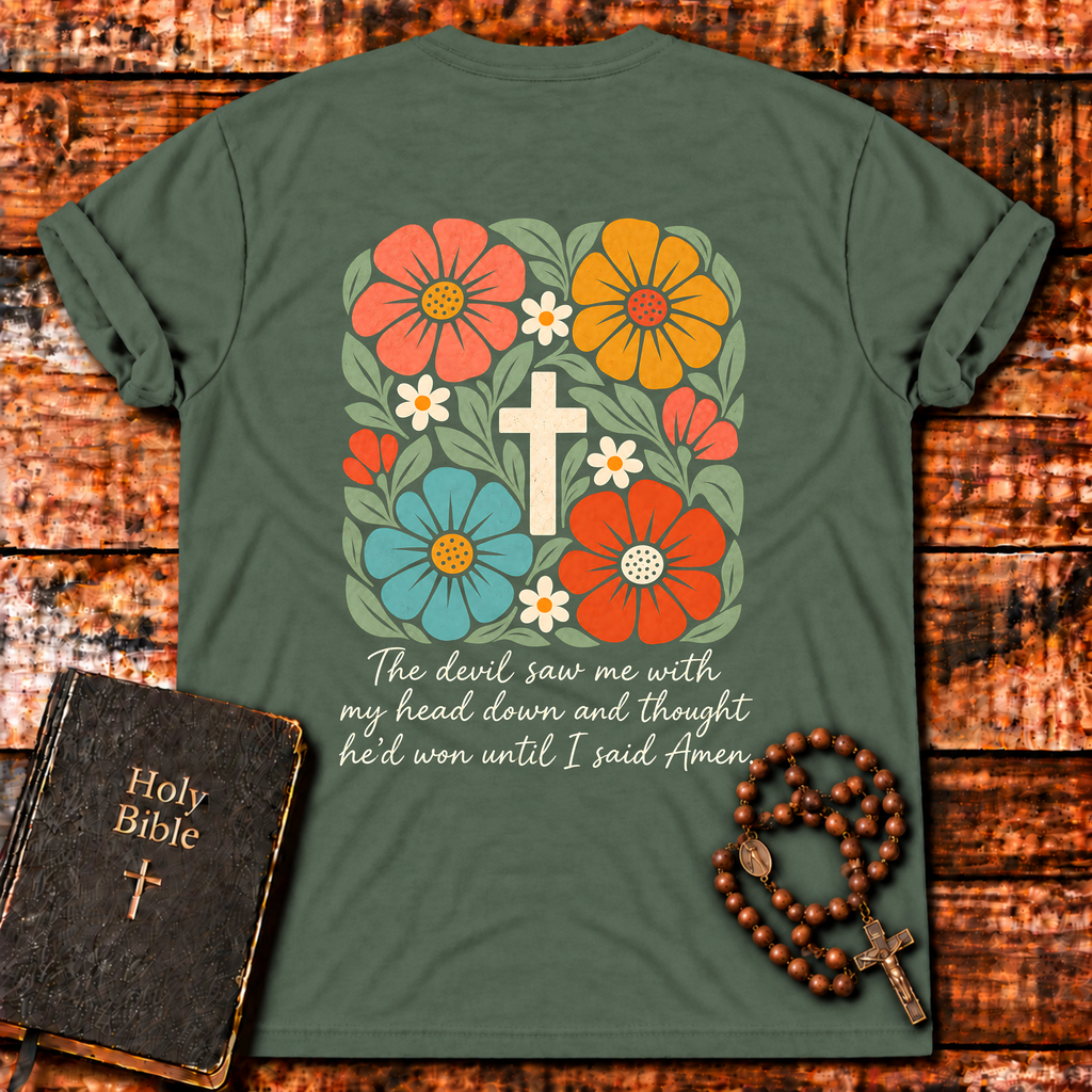 The Devil Saw Me Floral T-Shirt