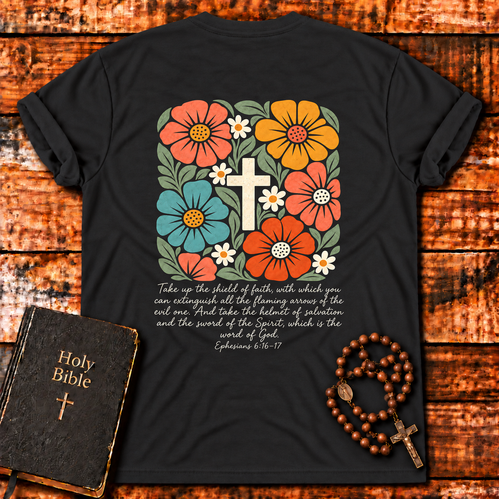 Shield Of Faith Floral T-Shirt