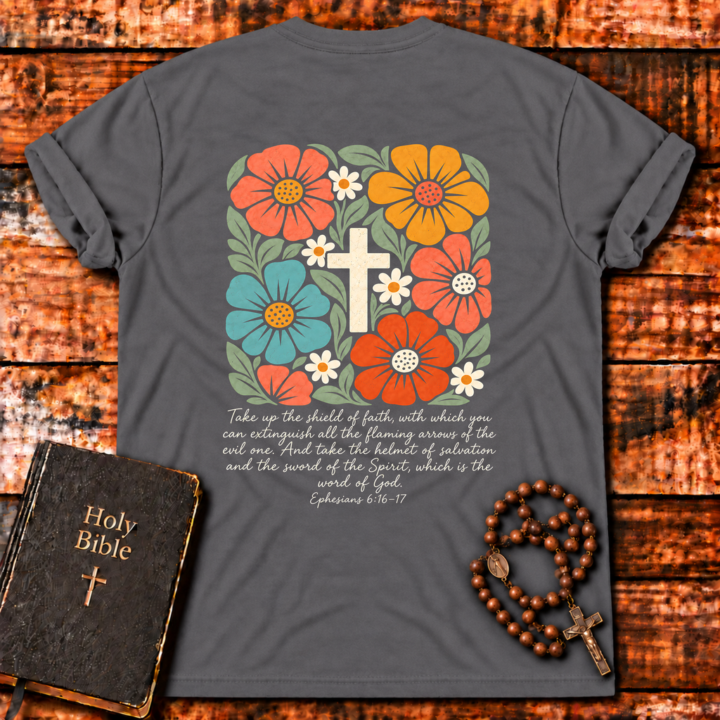 Shield Of Faith Floral T-Shirt