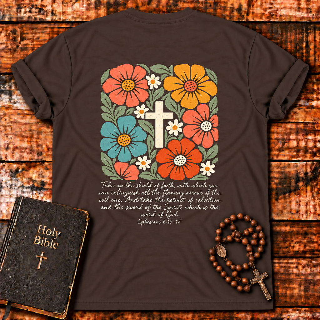 Shield Of Faith Floral T-Shirt