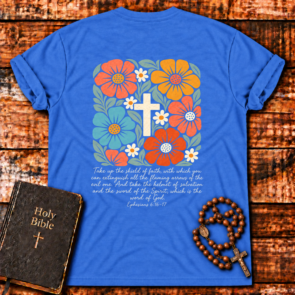 Shield Of Faith Floral T-Shirt