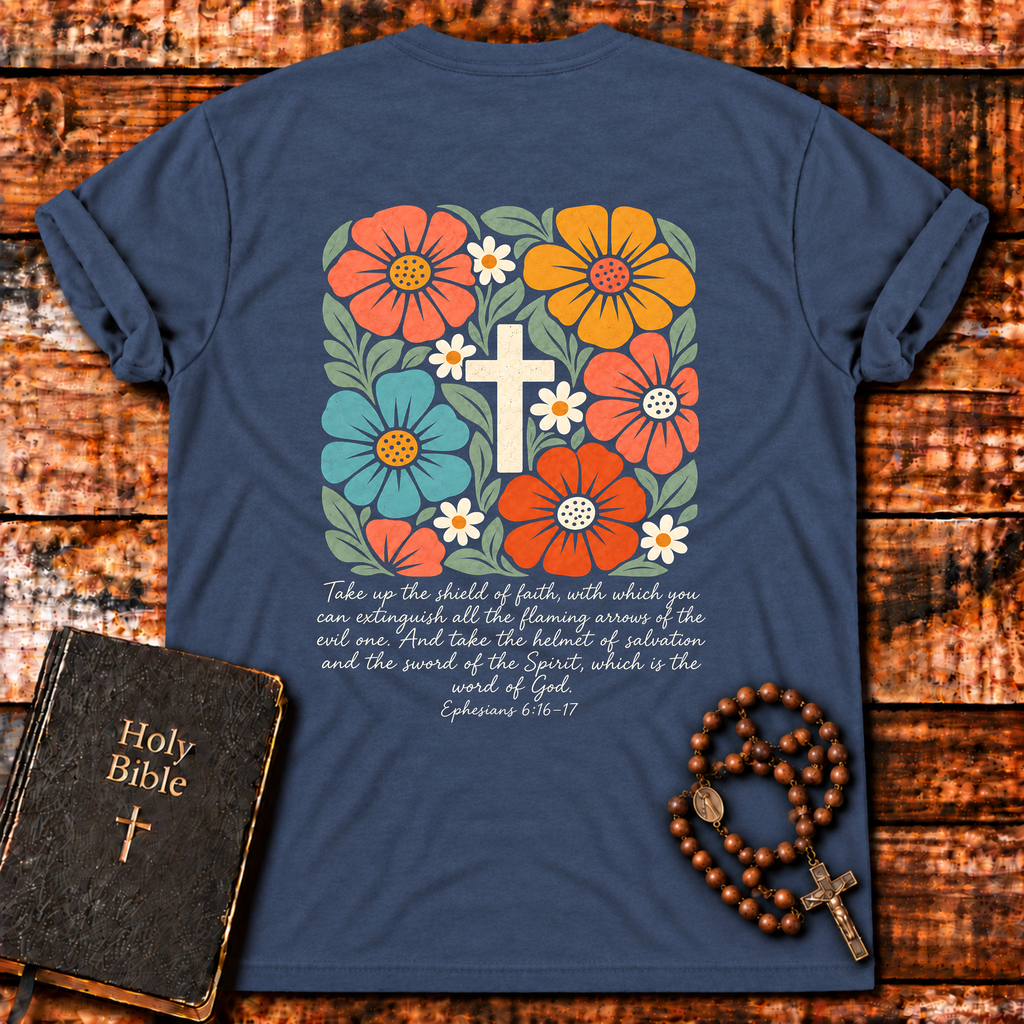 Shield Of Faith Floral T-Shirt