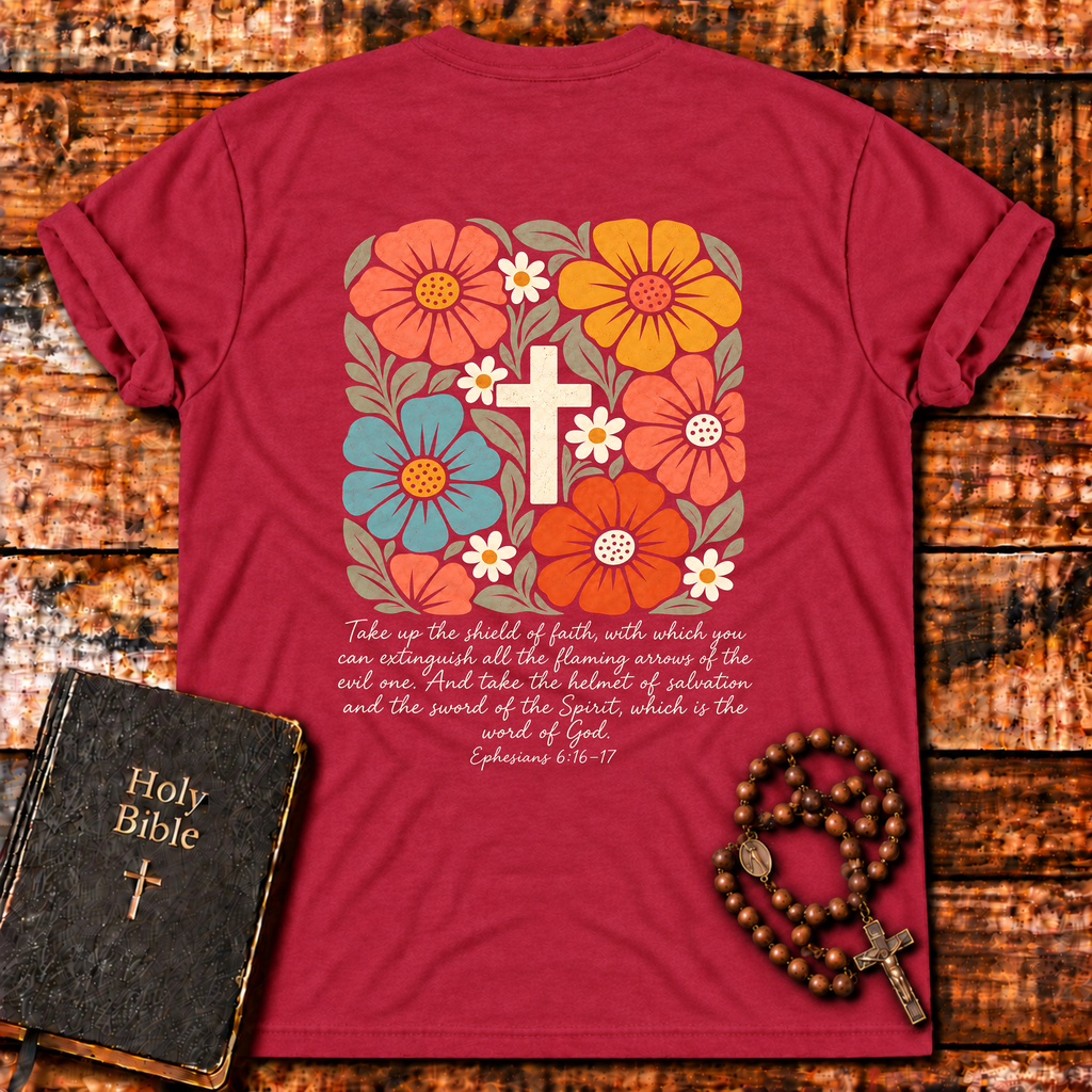 Shield Of Faith Floral T-Shirt