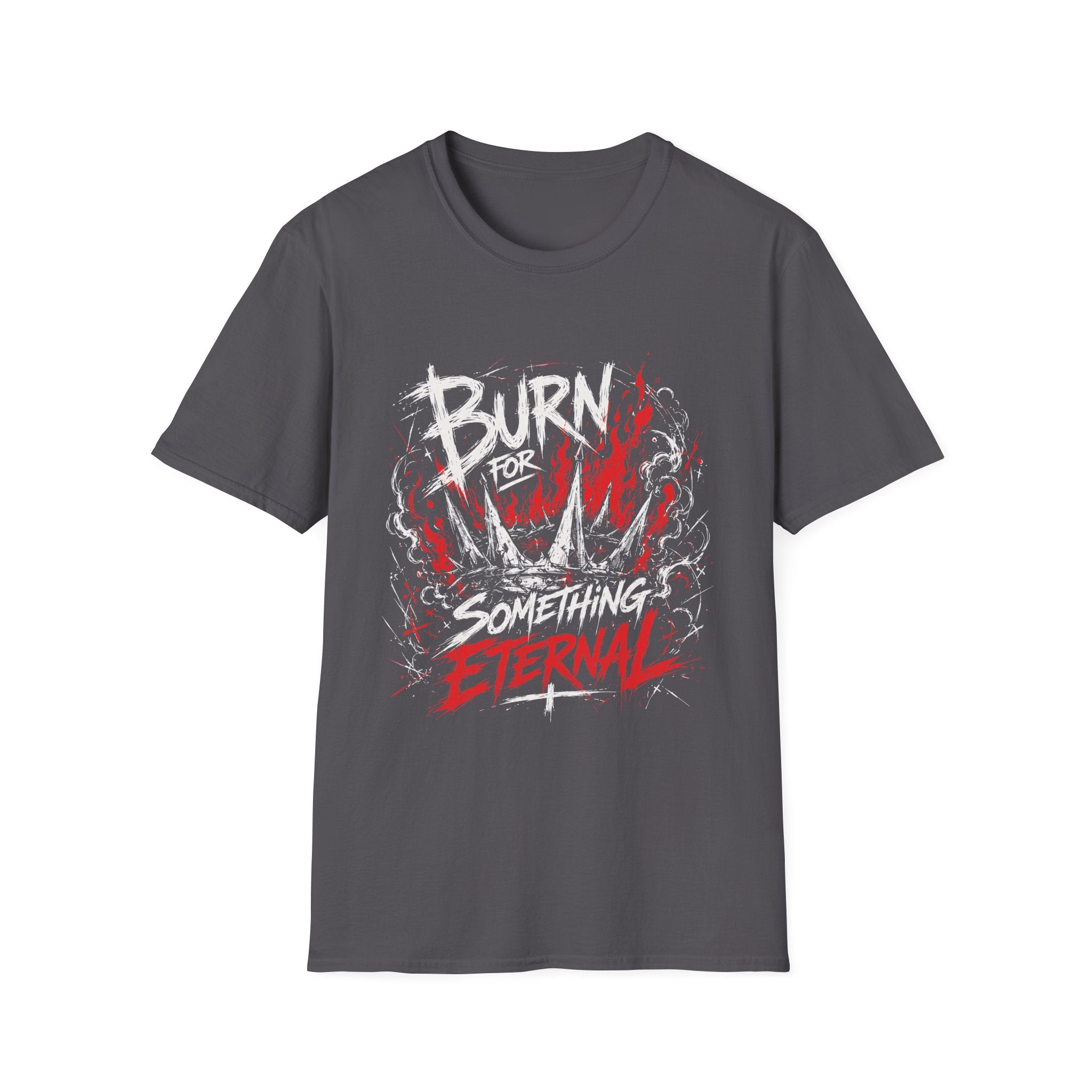 Burn For Something Eternal Christian Faith Fire Crown Of Thorns Revival T-Shirt