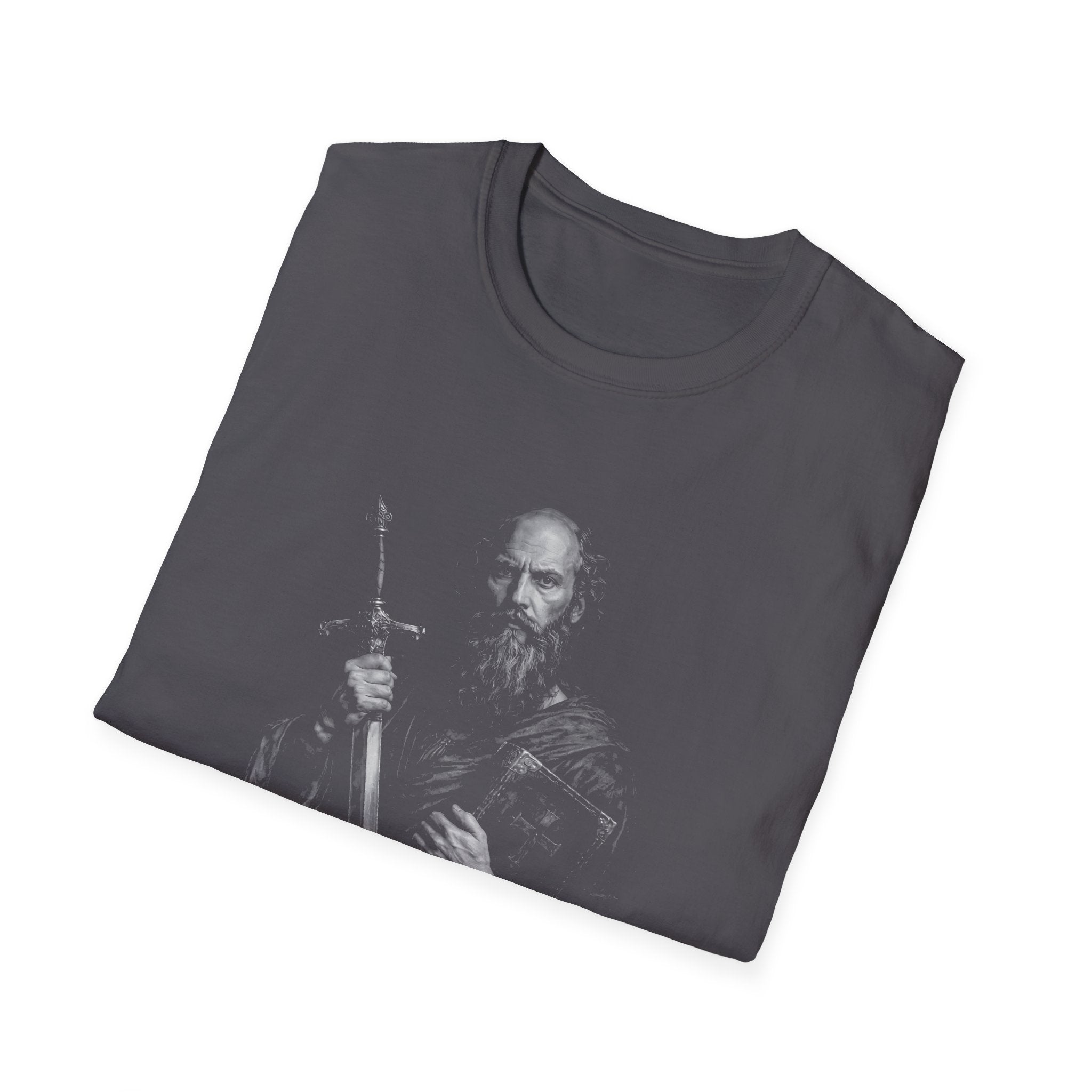 The apostle paul with sword and bible spiritual armor scripture inspired image T-Shirt