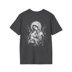 BACKPRINT Virgin Mary And Baby Jesus Sacred Mother And Child Christian Catholic Religious Icon T-Shirt
