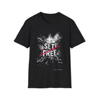 Set free john 8 36 christian cross broken chains easter faith freedom T-Shirt
