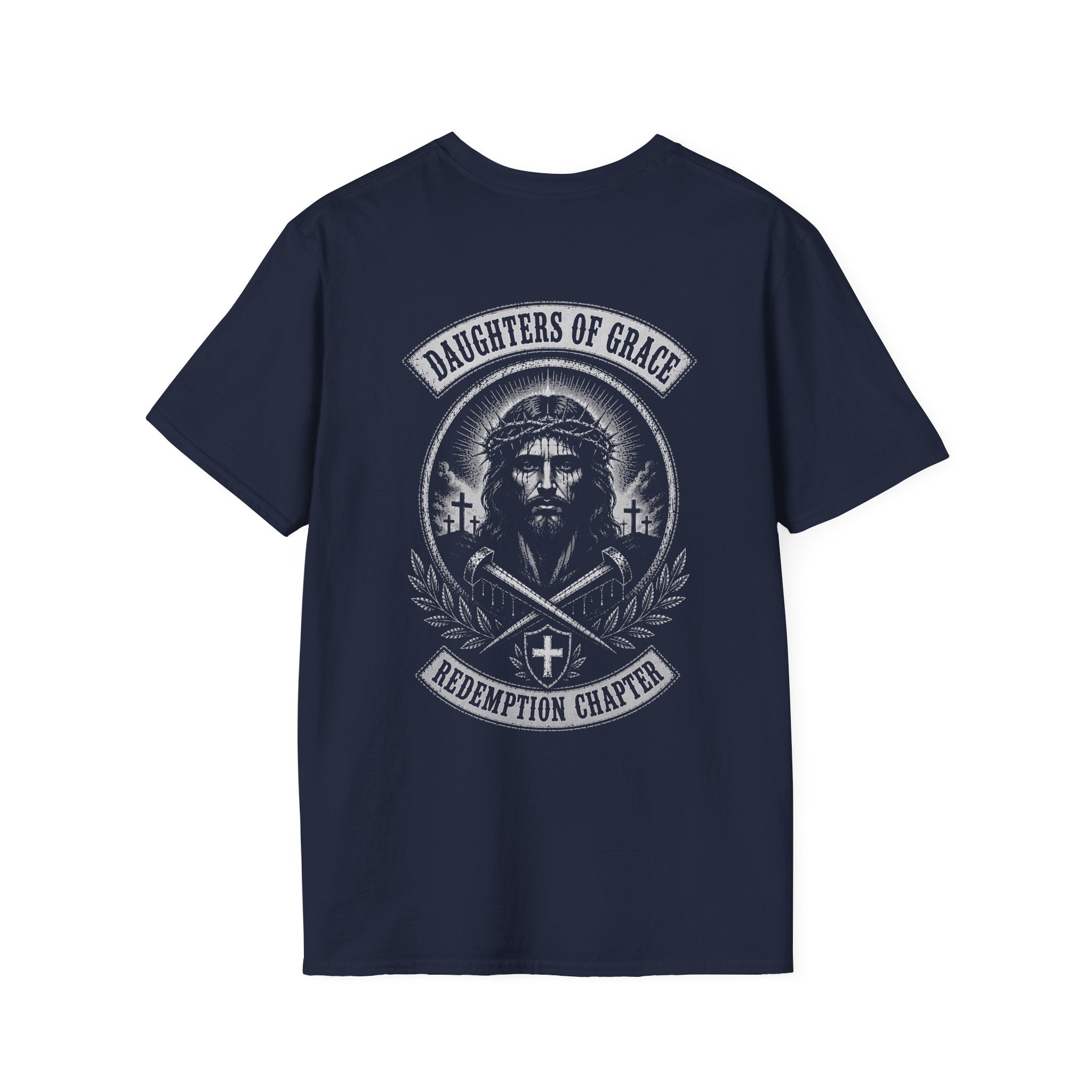 Daughters Of Grace Redemption Chapter Christian Women Jesus Crown Of Thorns Cross Faith Artwork T-Shirt