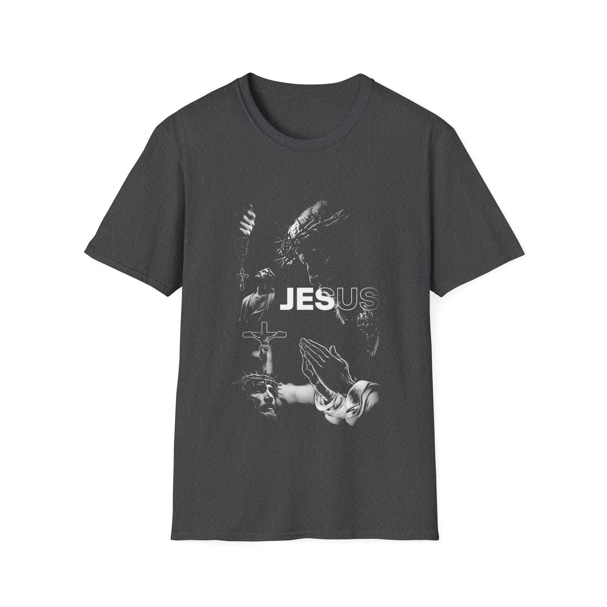 Jesus jesus faith passion cross prayer crown of thorns rosary crucifix christian devotion T-Shirt