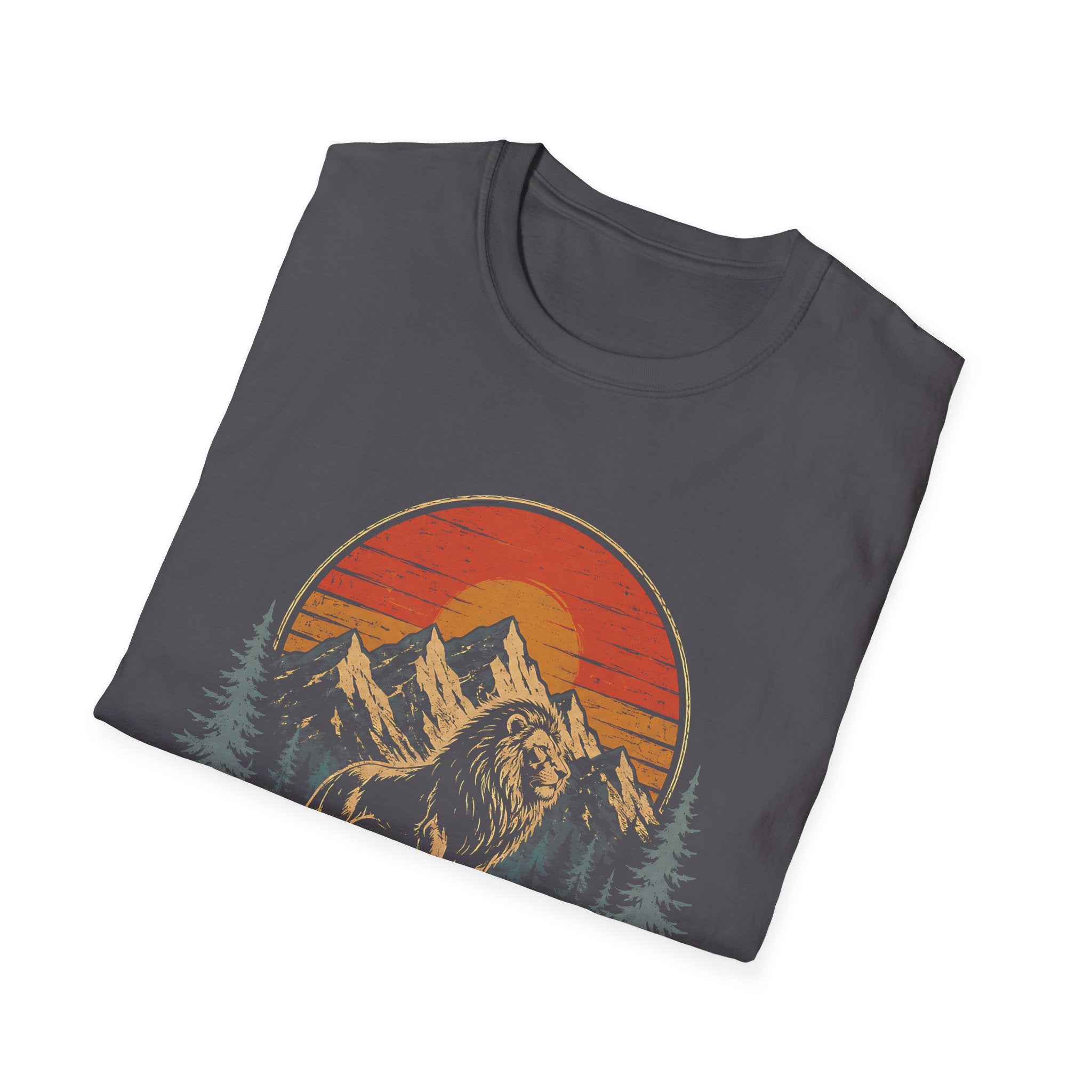 If God Is For Us Romans 8 31 Lion Christian Faith Mountain Sunset Bible Verse Art T-Shirt