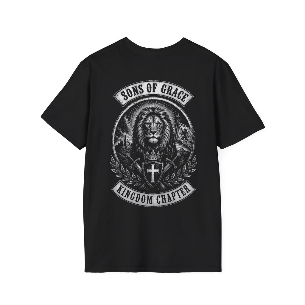 Sons Of Grace Kingdom Chapter Christian Warrior Saint Peter Keys Cross Emblem T-Shirt