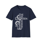 He is risen matthew 28 6 cute christian easter resurrection cross crown of thorns T-Shirt
