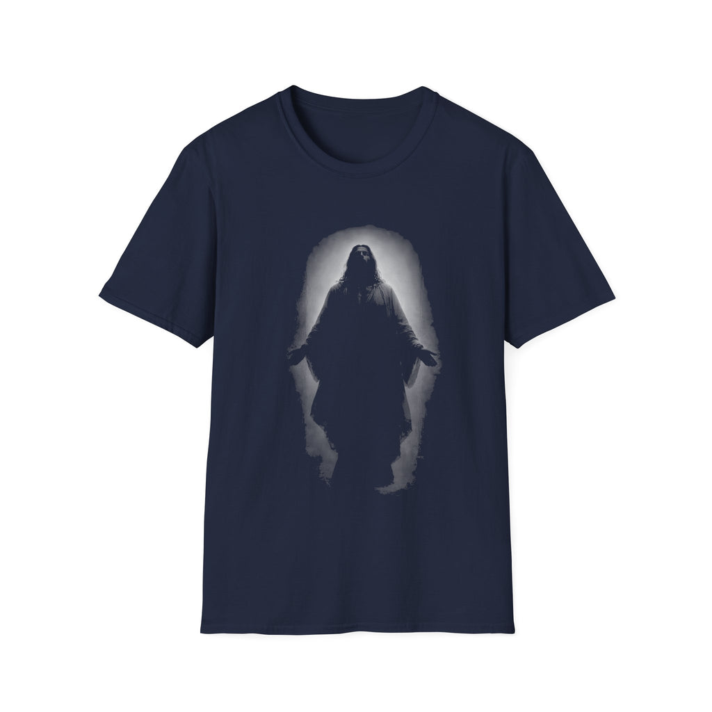 Resurrected Christ Standing In Radiant Light Christian Faith Hope Easter Resurrection Art T-Shirt