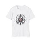 Sacred Heart Barbed Wire Cross Dark Roses Anatomical Heart T-Shirt
