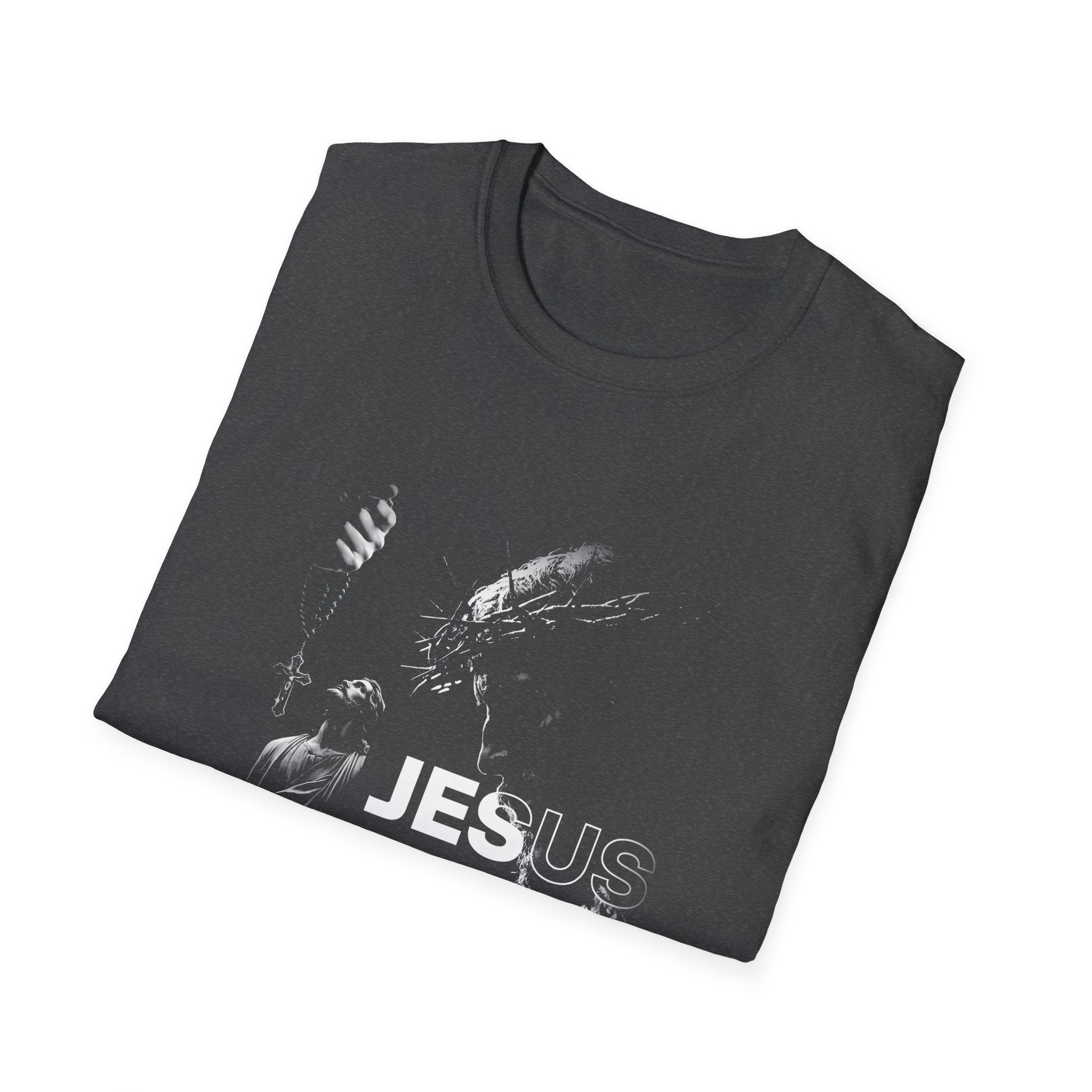 Jesus jesus faith passion cross prayer crown of thorns rosary crucifix christian devotion T-Shirt