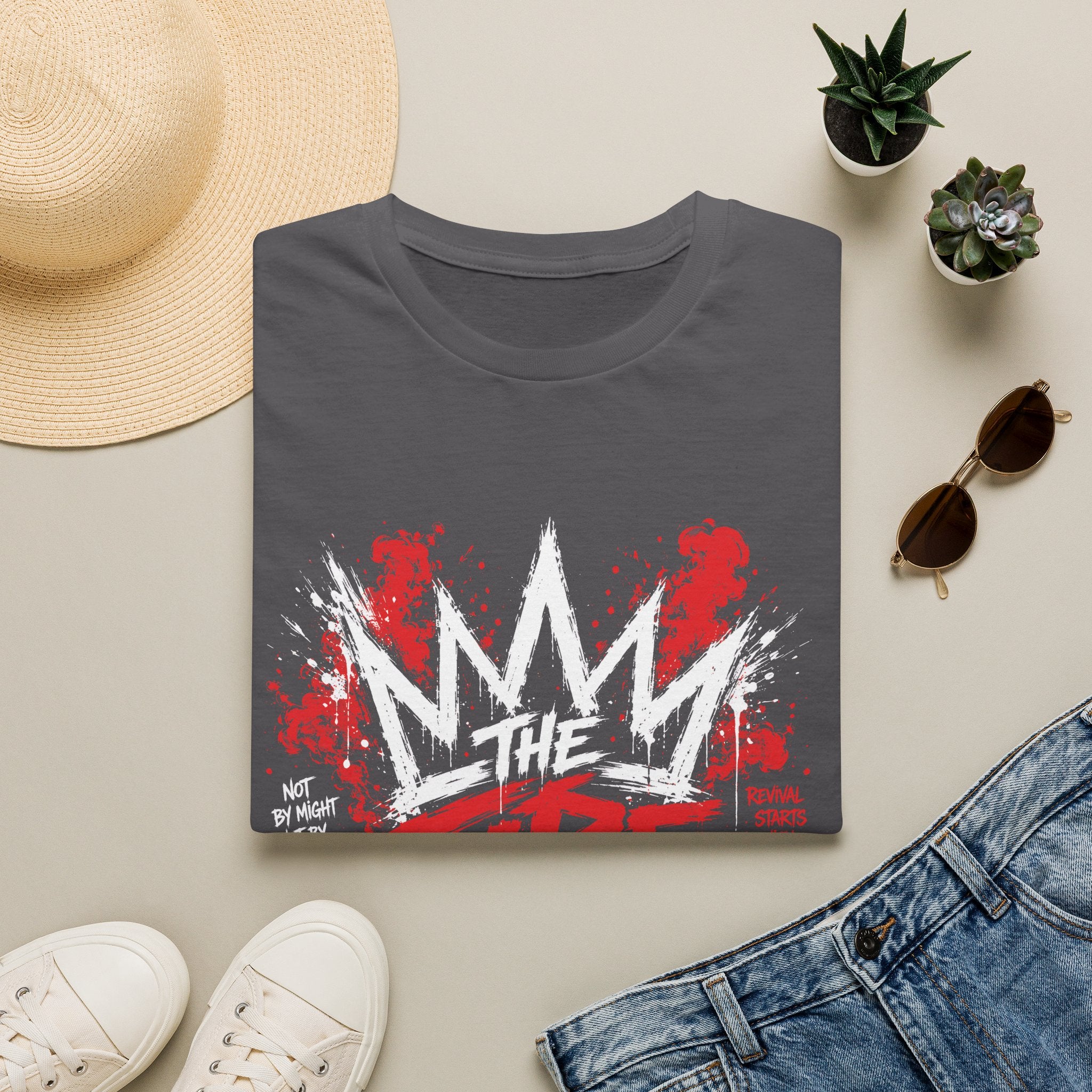 The Fire Remains Christian Revival Zechariah 4 6 Not By Might Not By Power T-Shirt
