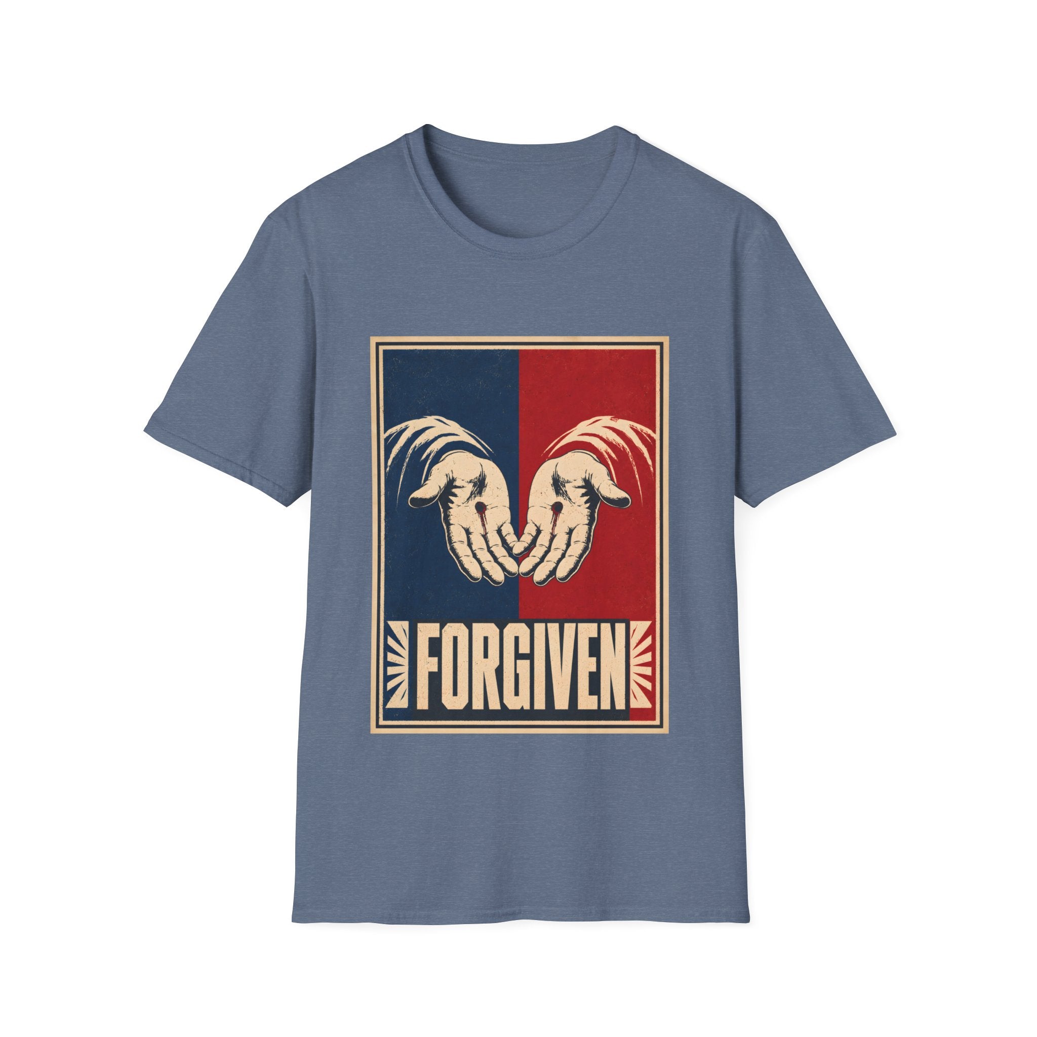 Forgiven Christian Nail Scarred Hands Jesus Easter Salvation Faith Reminder T-Shirt