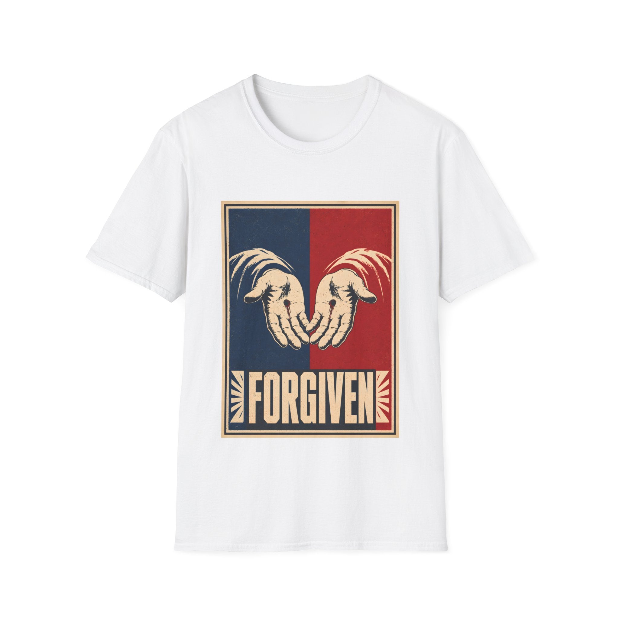Forgiven Christian Nail Scarred Hands Jesus Easter Salvation Faith Reminder T-Shirt