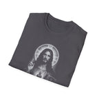 sacred heart of jesus christ with holy bible catholic christian religious image of jesus T-Shirt