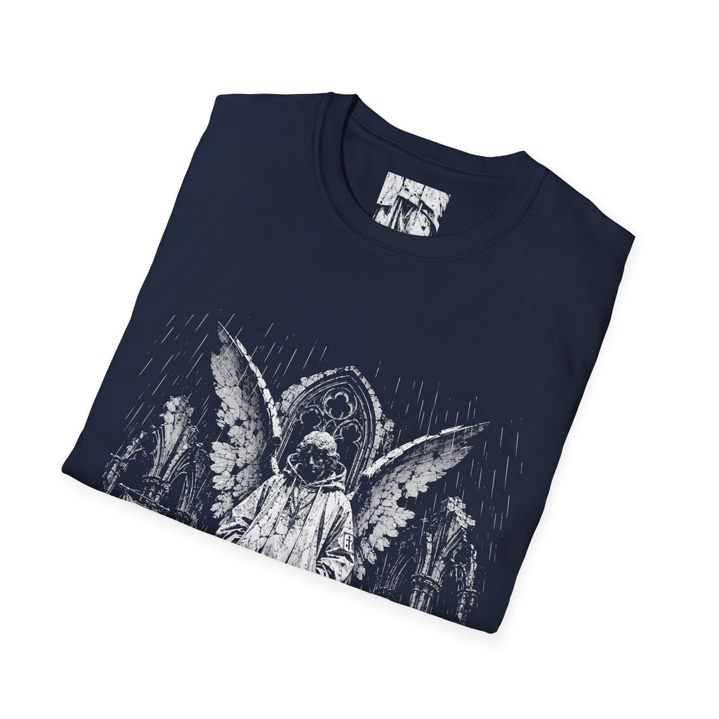 Endure In Silence Fallen Gothic Angel In Ruined Cathedral  Aesthetic For Metal And Horror Fans T-Shirt