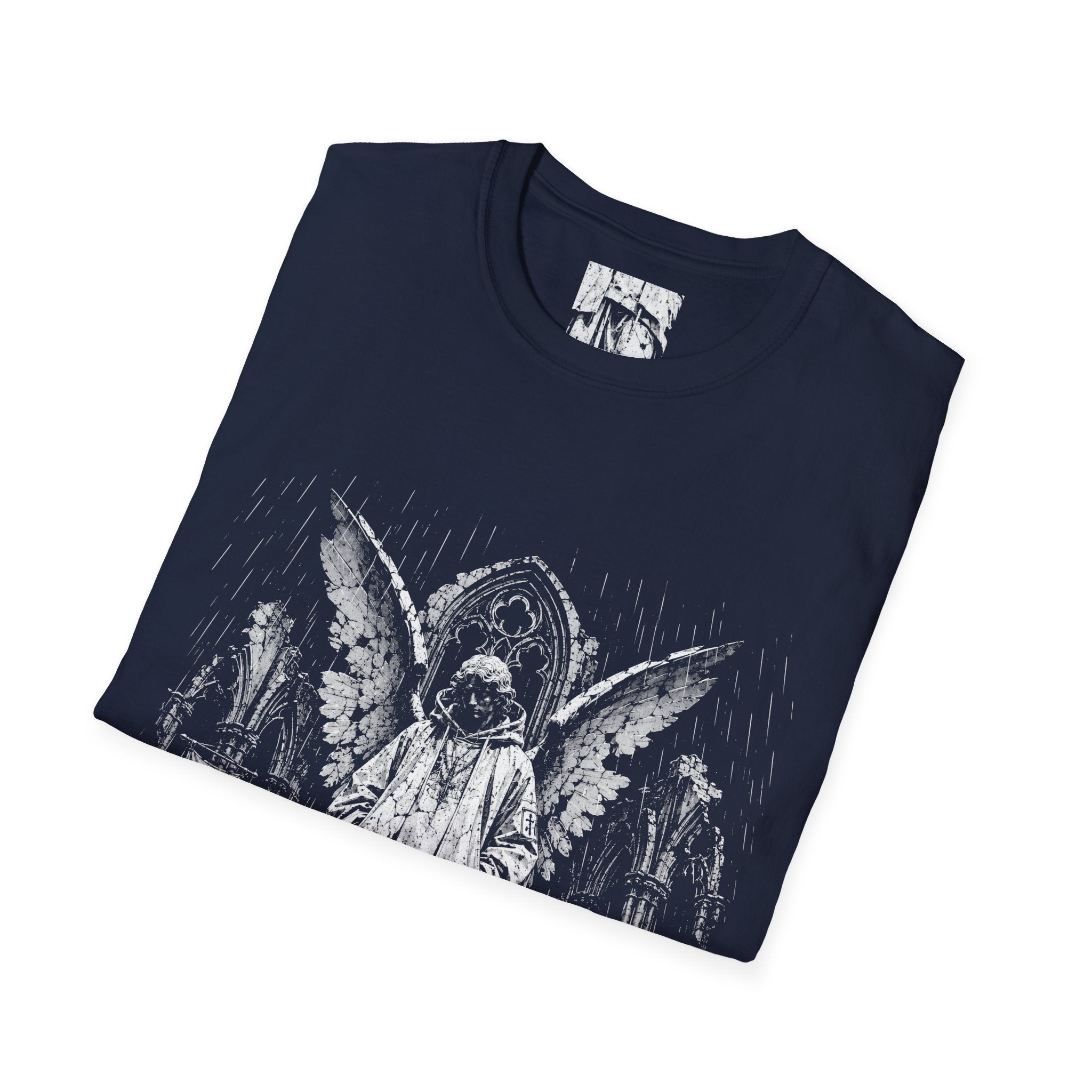 Endure In Silence Fallen Gothic Angel In Ruined Cathedral  Aesthetic For Metal And Horror Fans T-Shirt
