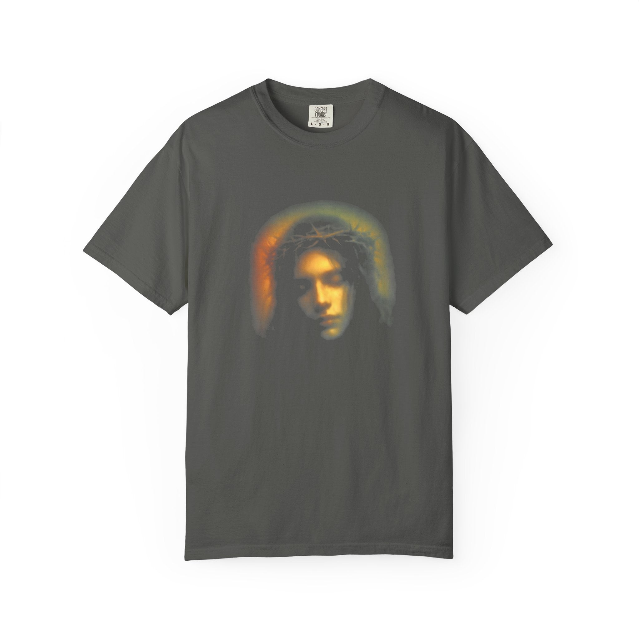 Suffering jesus with crown of thorns holy passion christian faith reflection