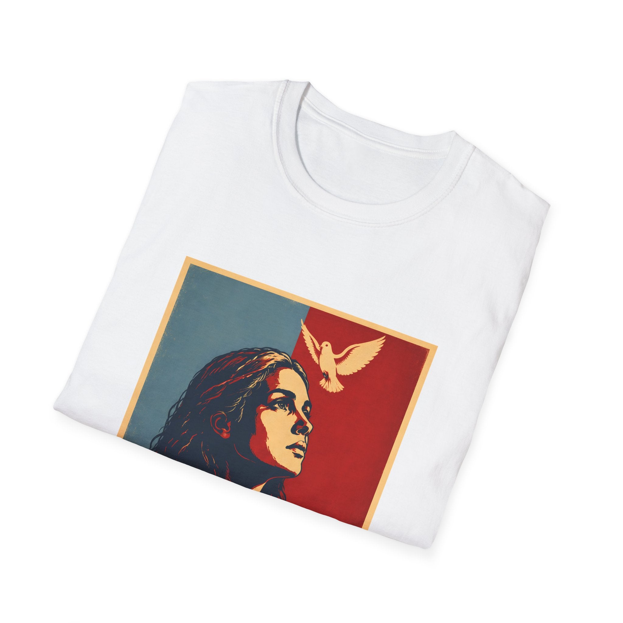 Grace Over Fear Christian Faith Inspirational Dove Woman Religious Hope T-Shirt