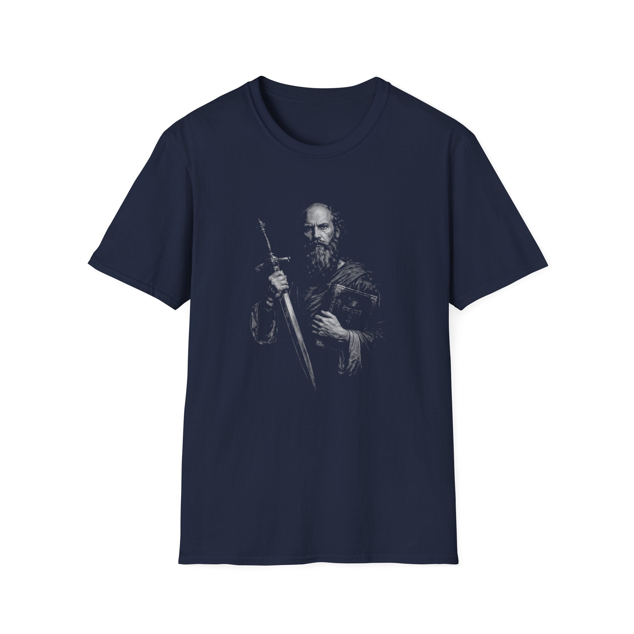 The apostle paul with sword and bible spiritual armor scripture inspired image T-Shirt