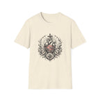 Sacred Heart Barbed Wire Cross Dark Roses Anatomical Heart T-Shirt