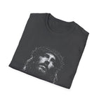 Jesus crown of thorns portrait powerful christian easter crucifixion good friday faith artwork image T-Shirt