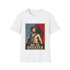 He Is Greater Than The Highs And Lows Christian David And Goliath Warrior Faith Inspirational T-Shirt