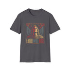 Faith Will Rise Christian Angel Warrior With Wings Cross Symbol And Spiritual Battle Power T-Shirt