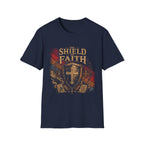 The Shield Of Faith Ephesians 6 16 Put On The Full Armor Of God Christian Warrior Cross Emblem T-Shirt