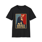 Grace Over Fear Christian Faith Inspirational Dove Woman Religious Hope T-Shirt