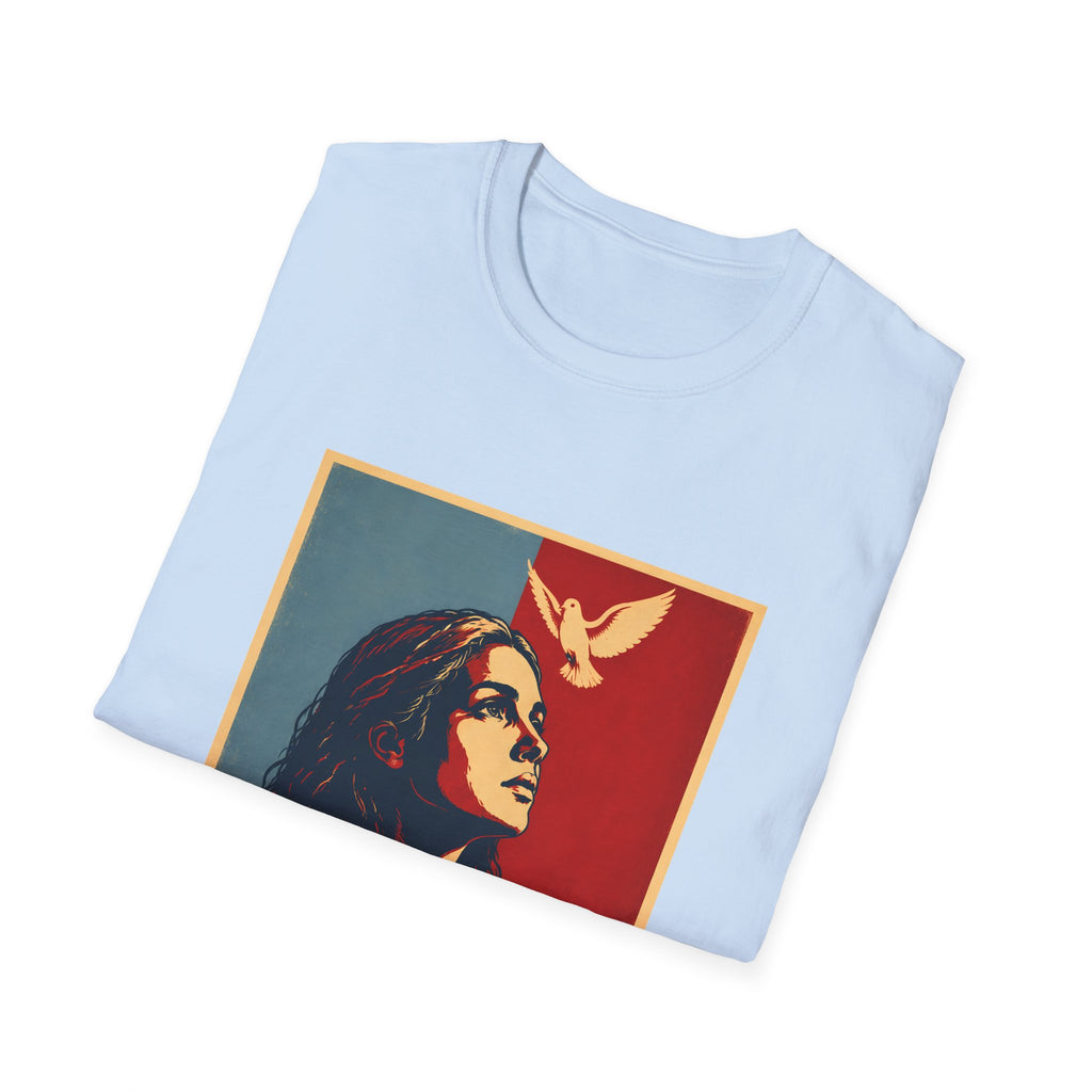 Grace Over Fear Christian Faith Inspirational Dove Woman Religious Hope T-Shirt