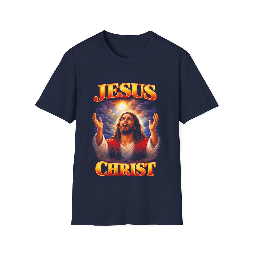 Jesus christ heavenly light prayer faith christian worship inspirational salvation hope T-Shirt