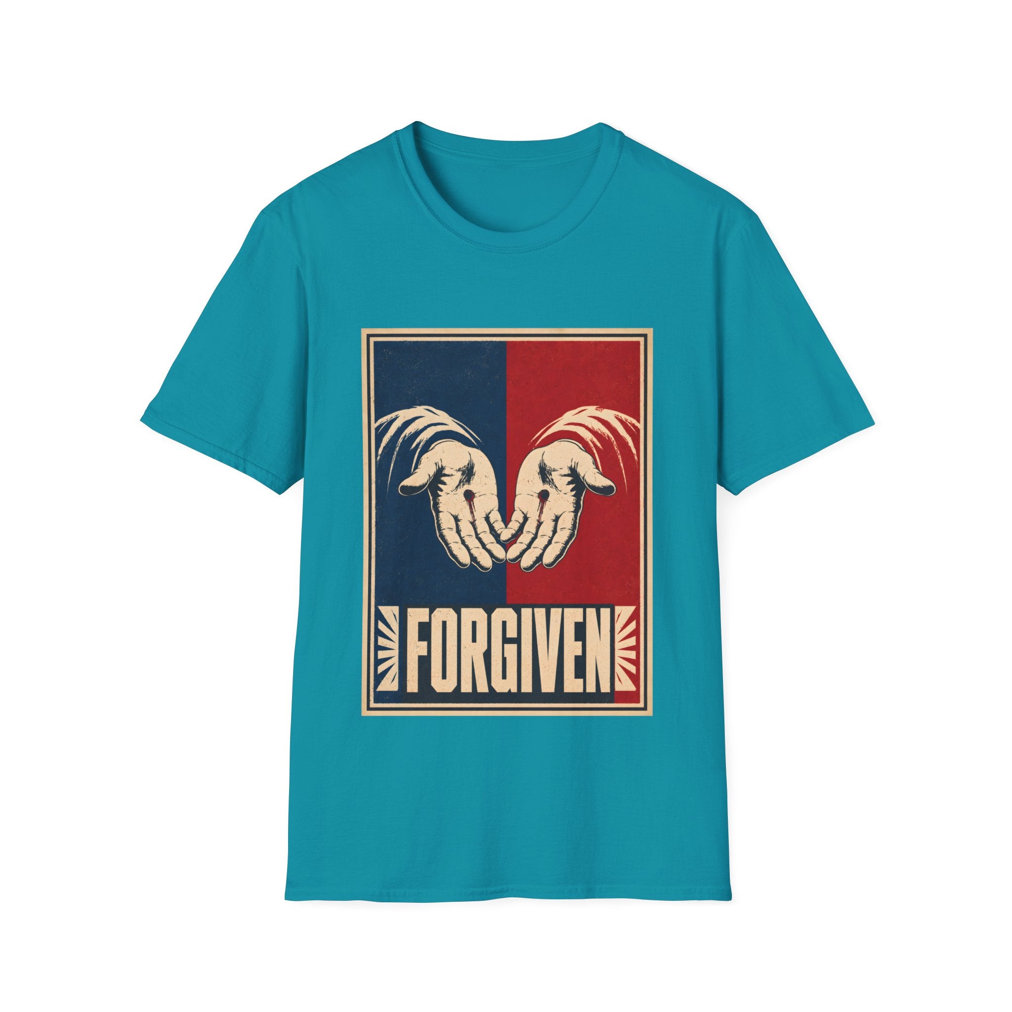 Forgiven Christian Nail Scarred Hands Jesus Easter Salvation Faith Reminder T-Shirt