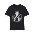 Cowboy Kneeling In Prayer Under Radiant Cross Western Christian Faith Desert Spiritual Scene T-Shirt