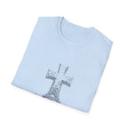 Medieval Crusader Knight Kneeling In Prayer At Cross Christian Warrior Faith T-Shirt