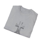 Medieval Crusader Knight Kneeling In Prayer At Cross Christian Warrior Faith T-Shirt