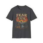 Fear No Evil Psalm 23 4 Christian Hiking Mountain Sunset Wilderness Bible Verse T-Shirt